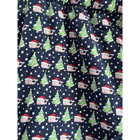 Vineyard Vines Men Christmas Tree Santa Whale Pajama Pants M Cotton Navy Mens - Picture 2 of 7
